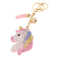 Bling Studded Unicorn Tassel Keychain