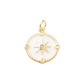 Gold North Star Compass Pave' Charm