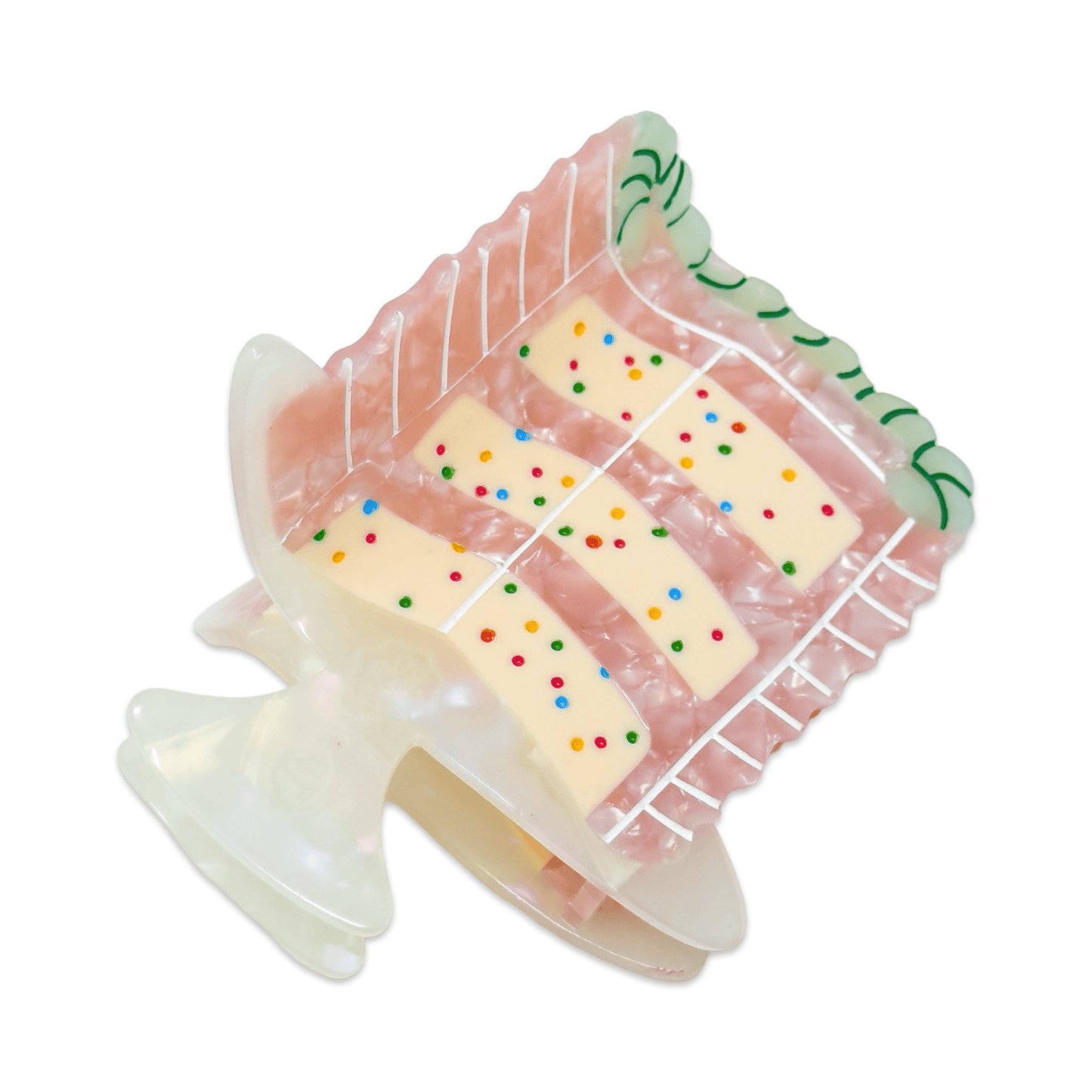 Large Confetti Cake Hair Claw Clip
