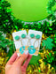 Green Glitter Top Hoops
