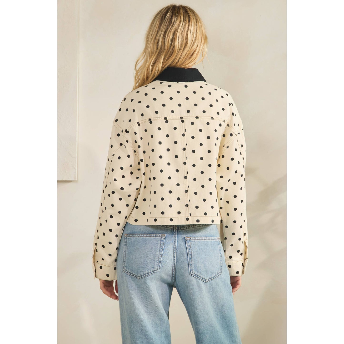 Short Polka Dot Contrast Jacket: Pre Order