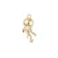 Gold Jellyfish Dazzle with Cubic Zirconia Charm