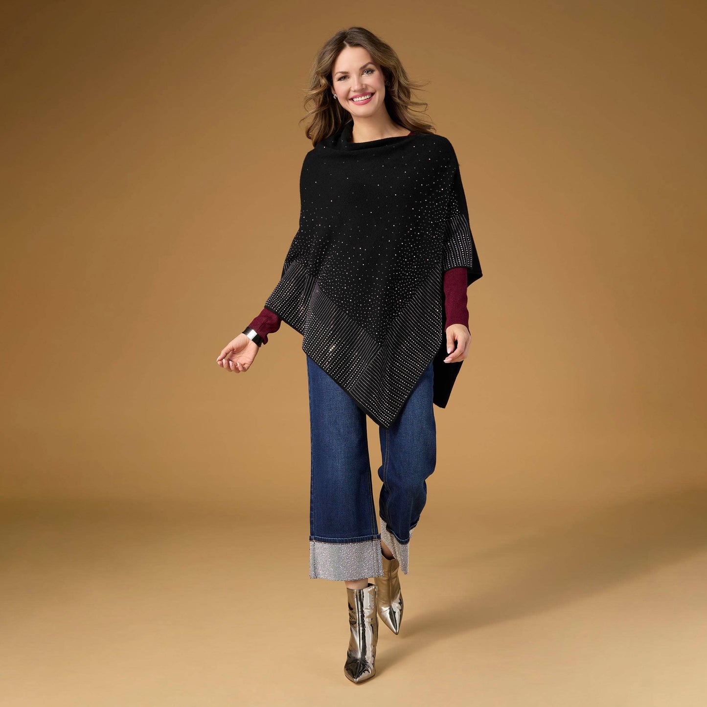 Omazing Rhinestone Cuff Jean
