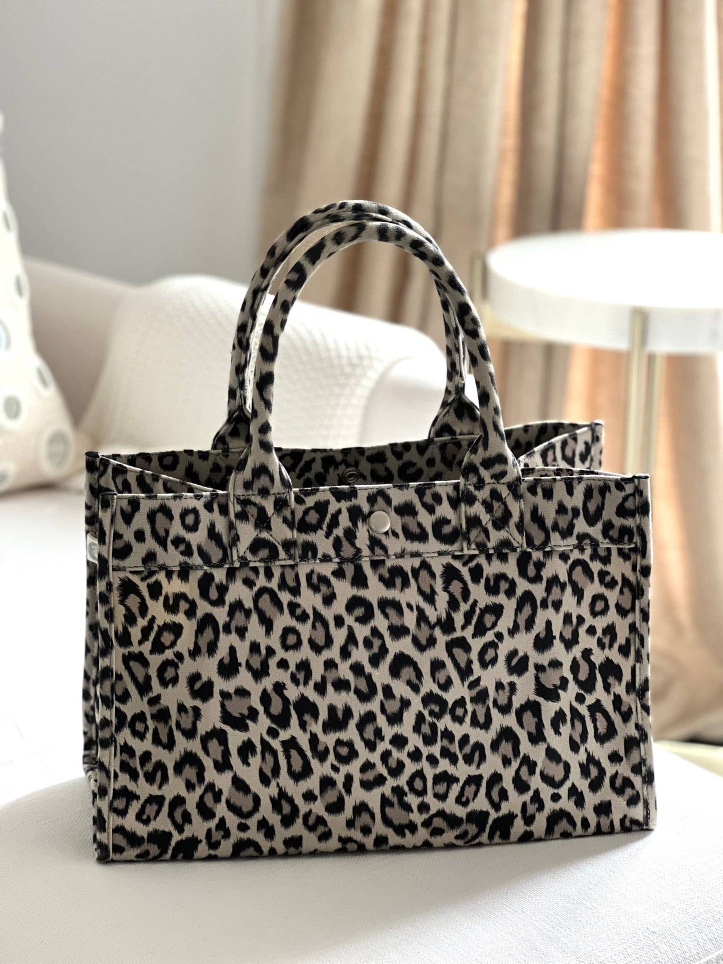 Leopard Midi East West Crossbody Bag