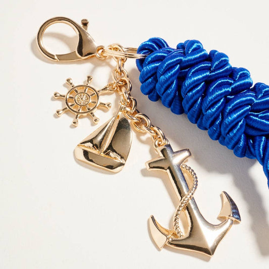 7 Inch Anchor Sail Boat Helm Keychain Bag Charm