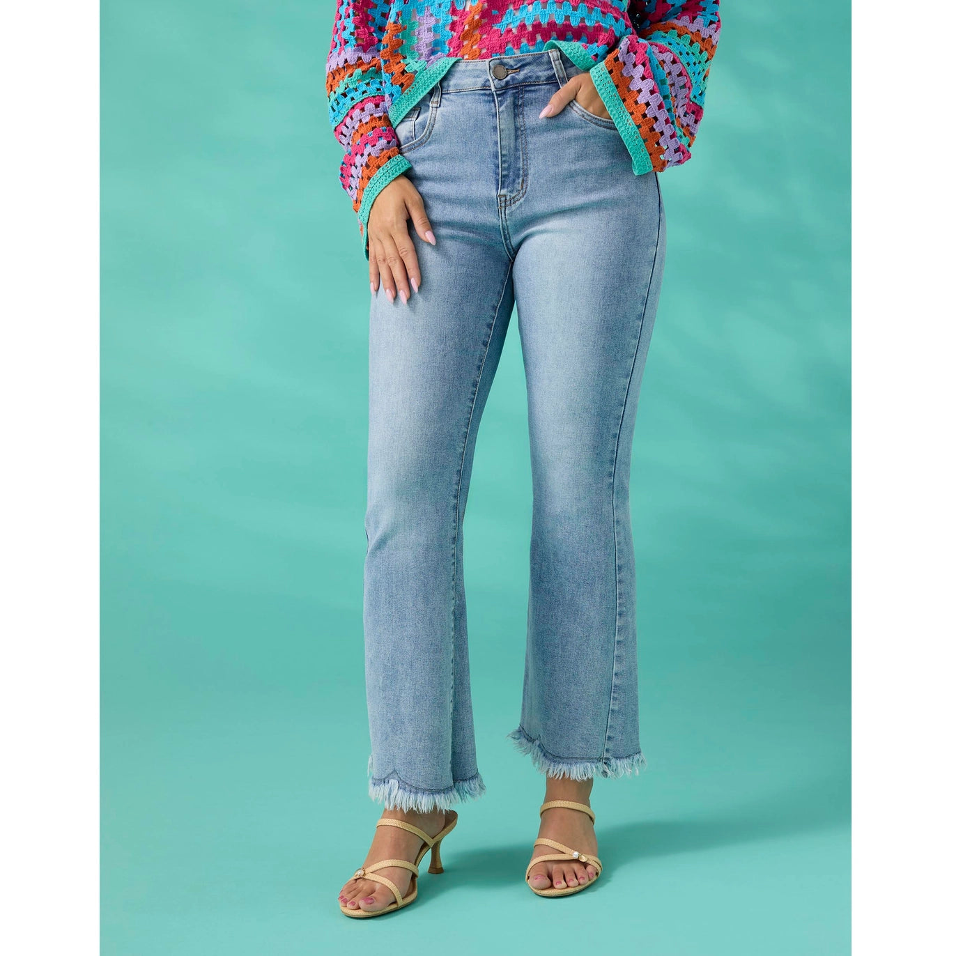 Sylvie Flare Ankle with Fringe Bottom