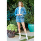 Cutted Hem Cropped Denim Jacket