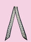 Twilly Scarf (LONG POLKA DOT WHITE/BLACK)