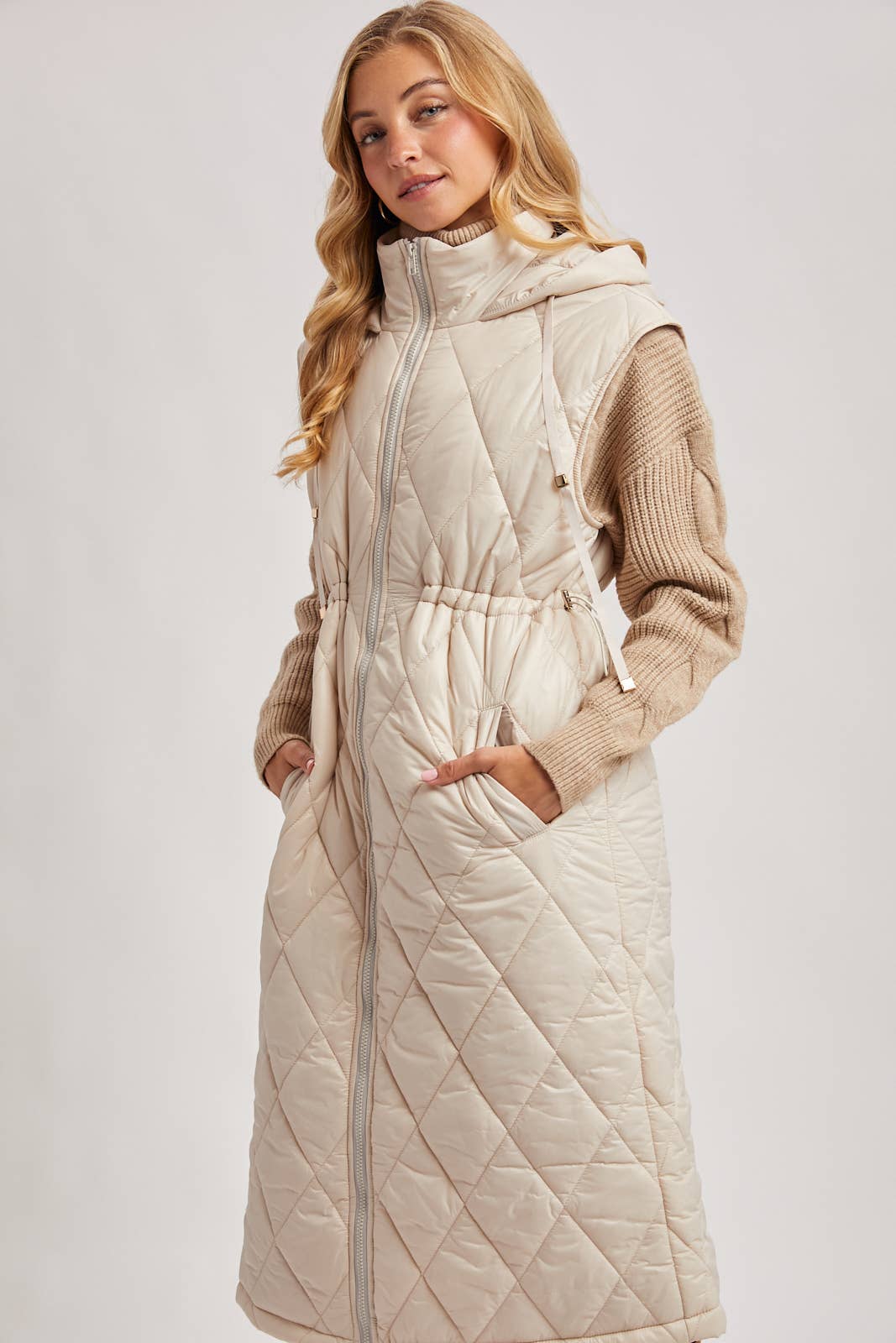 Diamond Quilted  Puffer Vest: 2 Colors