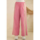 Stripe Nylon Pants with Lace Details