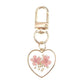 BAG CHARM-PRESSED DRIED FLOWER HEART ROUND | 40KC163
