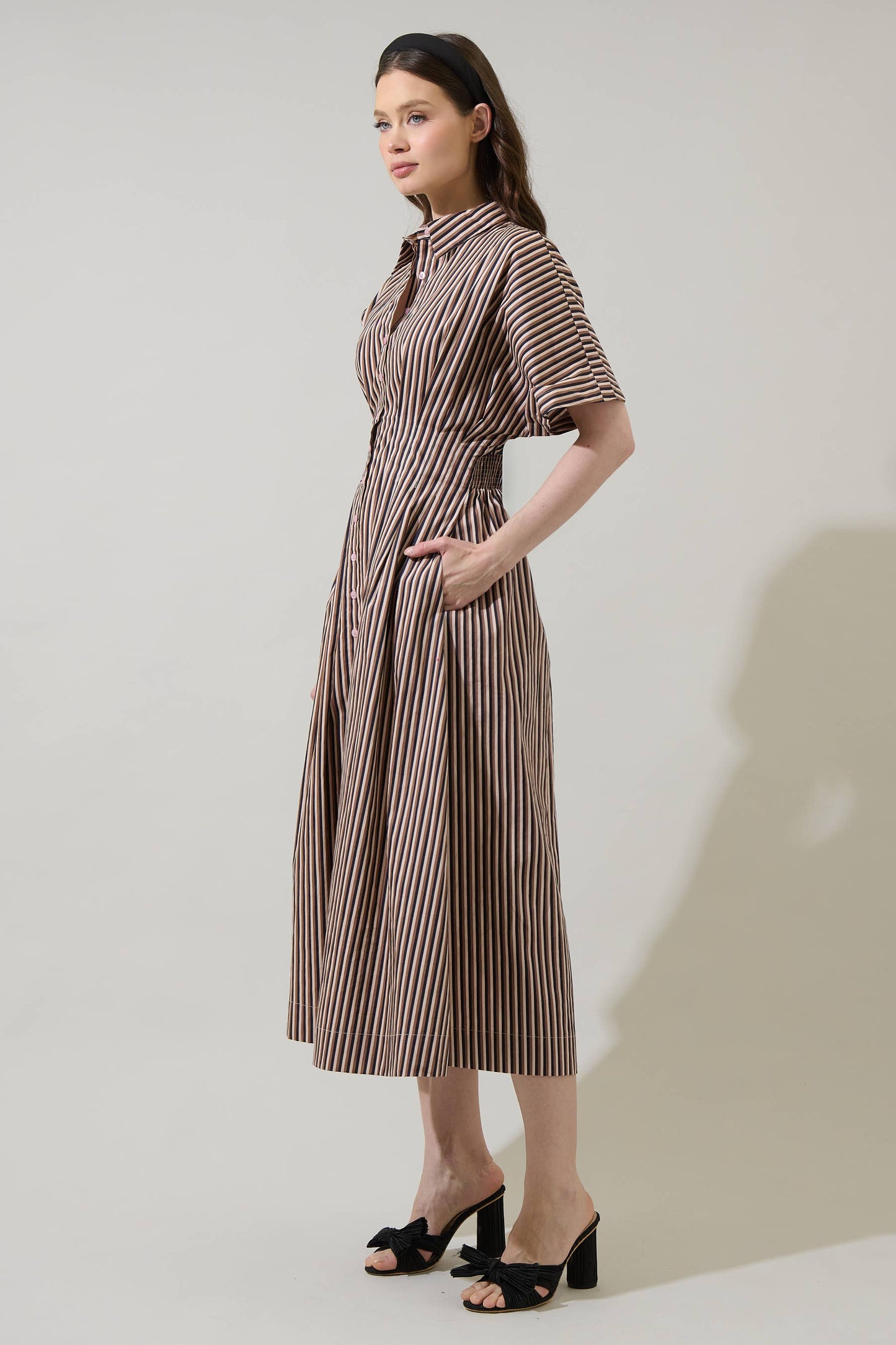 Wilderra Pleated Midi Dress